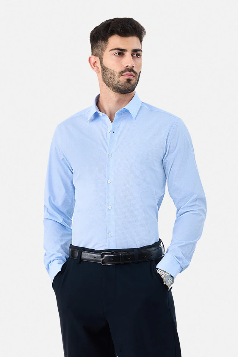 سنيتش Slim Fit Micro Check Shirt